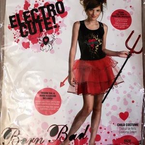 Girls XL 14/16 Born Bad Cute Devil Costume